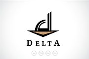 Letter D Delta Logo Template