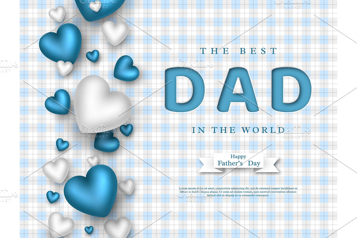 Fathers day greeting card. in Illustrations - product preview 8