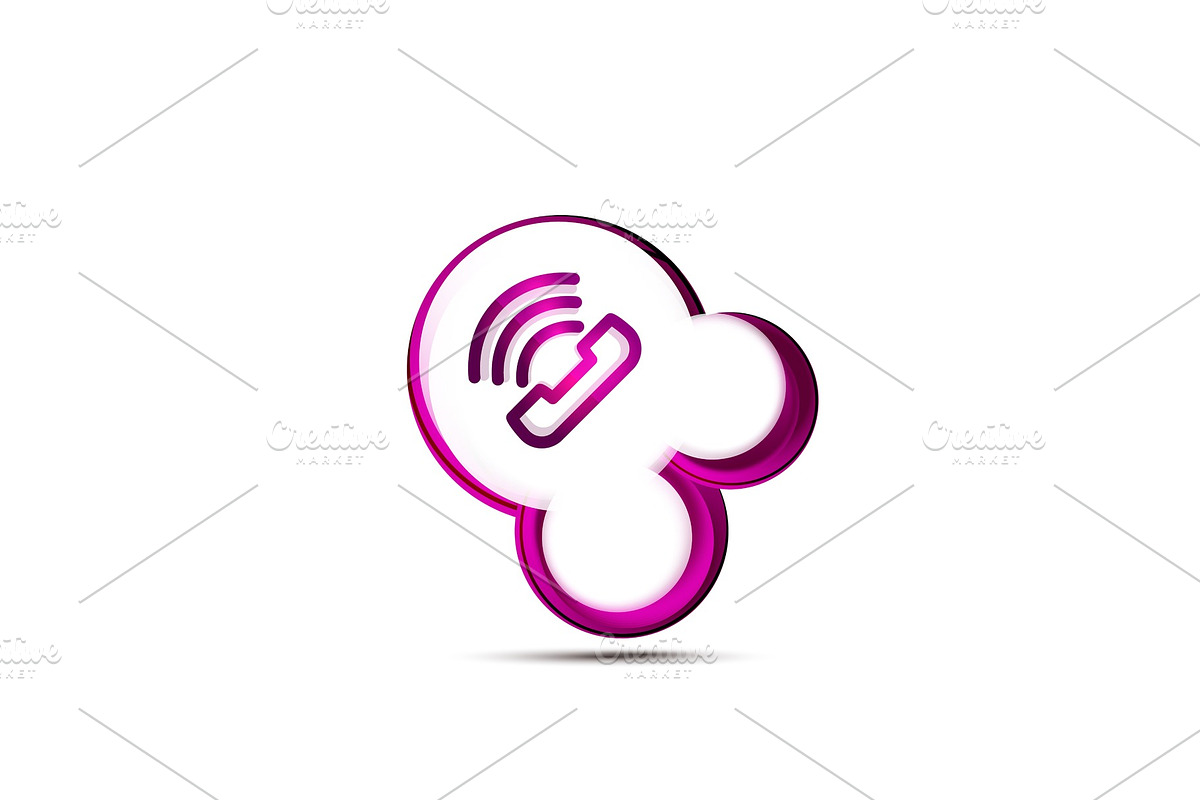 Old fashioned phone button, call center support icon in Illustrations - product preview 8