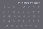 Workers Day Icon Bundle