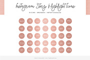 Rose Gold Instagram Highlight Covers