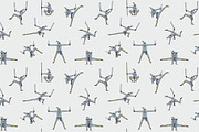 Seamless pattern of Ninja