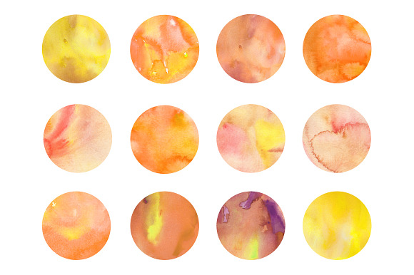 Yellow & Orange Watercolors Volume 5 in Textures - product preview 1