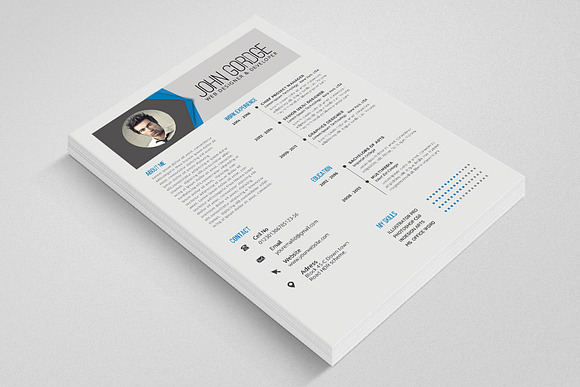 Job CV Resume Word Format in Resume Templates - product preview 1