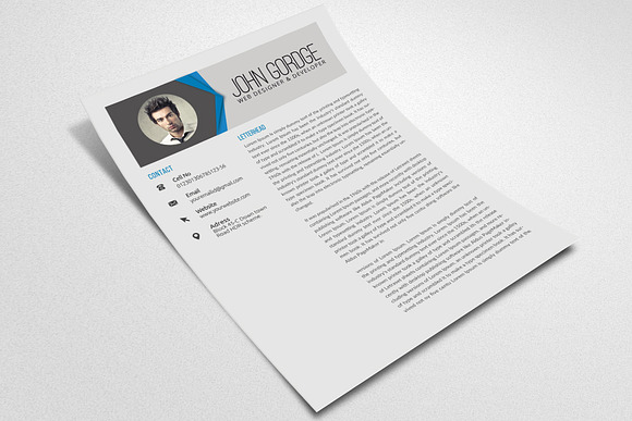 Job CV Resume Word Format in Resume Templates - product preview 2