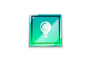 Light bulb, new idea concept web button