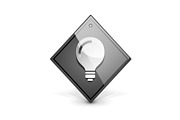 Light bulb, new idea concept web button