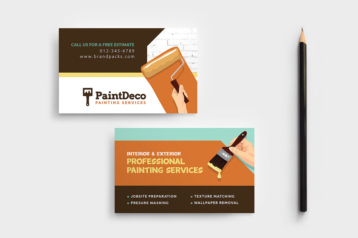 Painter & Decorator Business Card in Business Card Templates - product preview 8