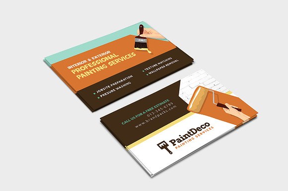 Painter & Decorator Business Card in Business Card Templates - product preview 1