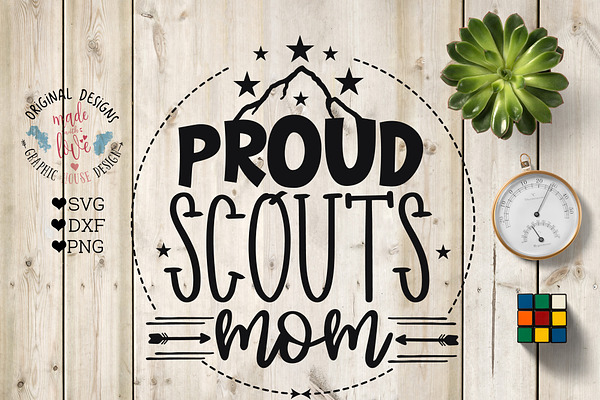 Proud Scouts Mom Cut File