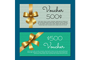 Voucher on 500$ Set of Posters Gold Bow Ribbons