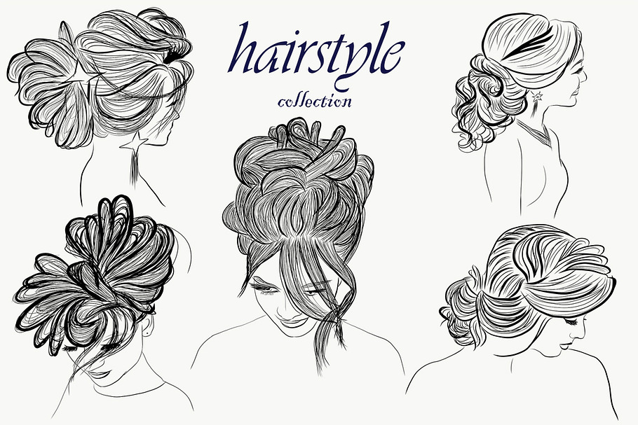 hairstyle in Illustrations - product preview 8