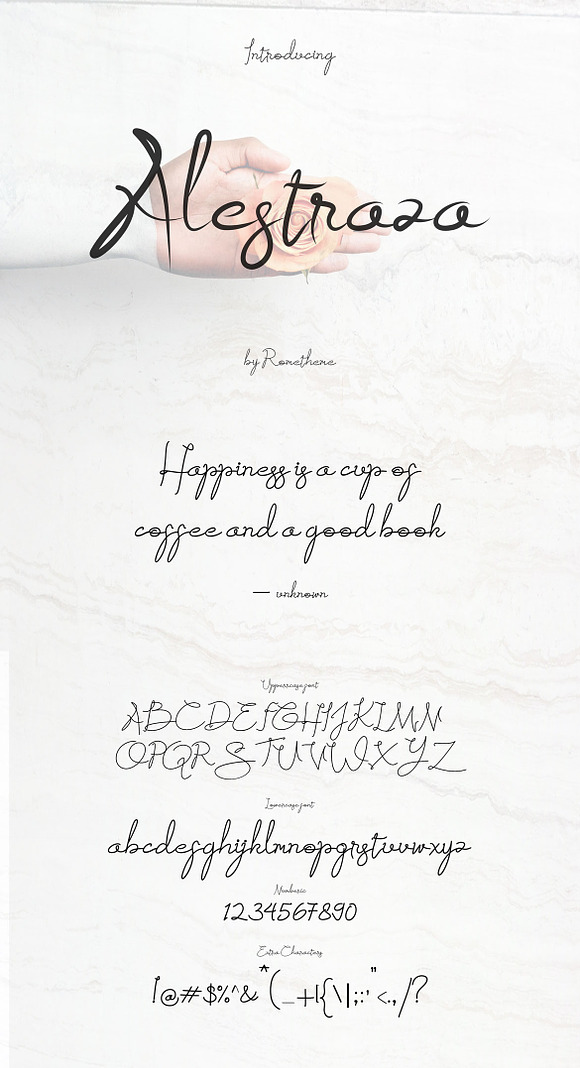Alestraza Font in Script Fonts - product preview 8