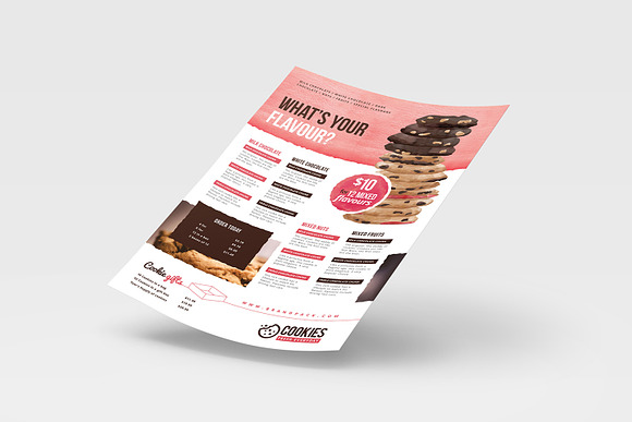 Cookie Shop Menu Template in Flyer Templates - product preview 3