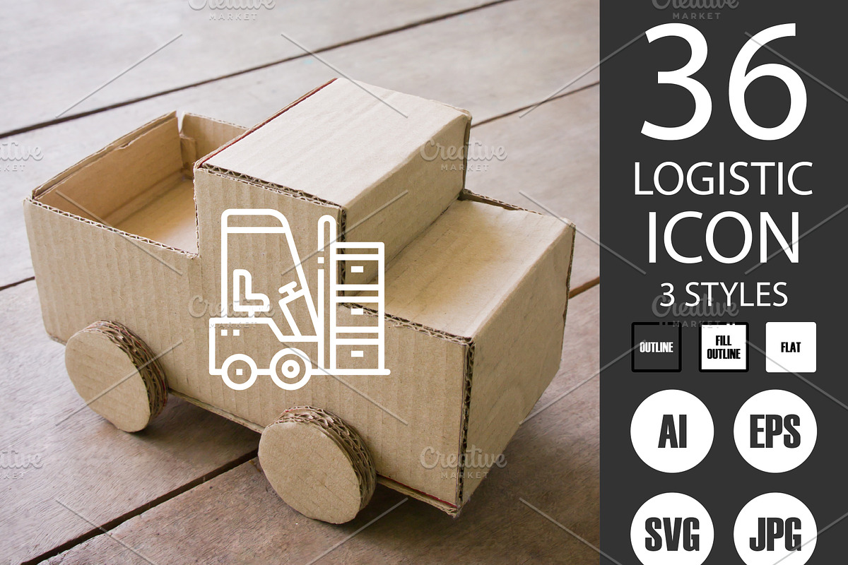 Logistic Icons in Graphics - product preview 8