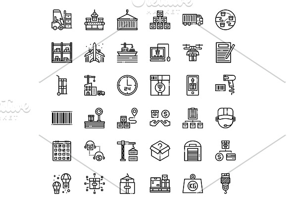 Logistic Icons in Graphics - product preview 2