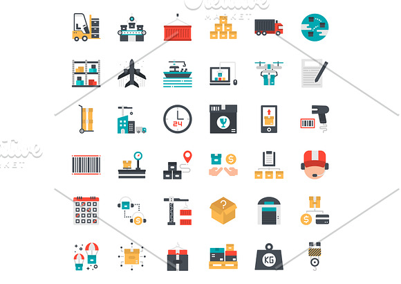Logistic Icons in Graphics - product preview 3