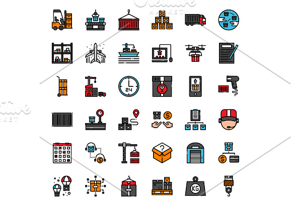Logistic Icons in Graphics - product preview 4