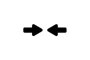 Web line icon. Left and right arrows