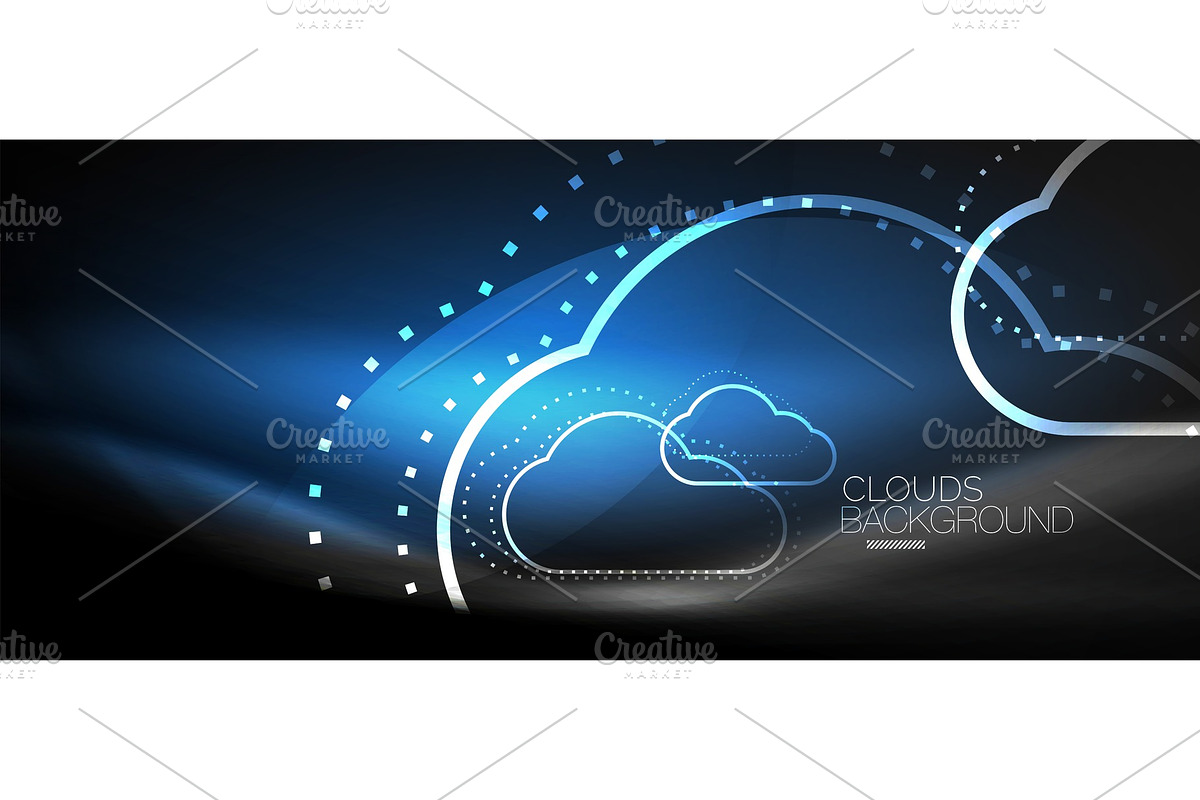 Vector cloud computing, storage concept in Illustrations - product preview 8