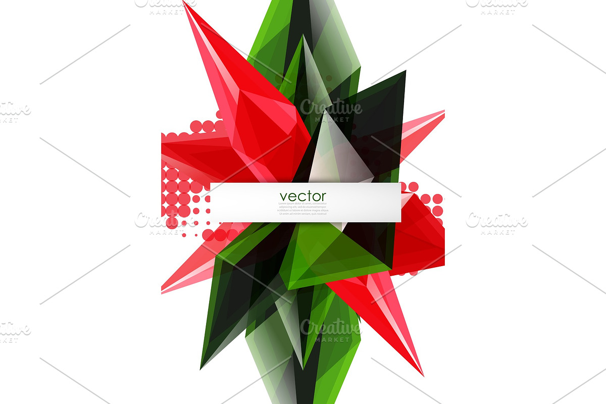 Colorful blooming crystals vector abstract background in Illustrations - product preview 8