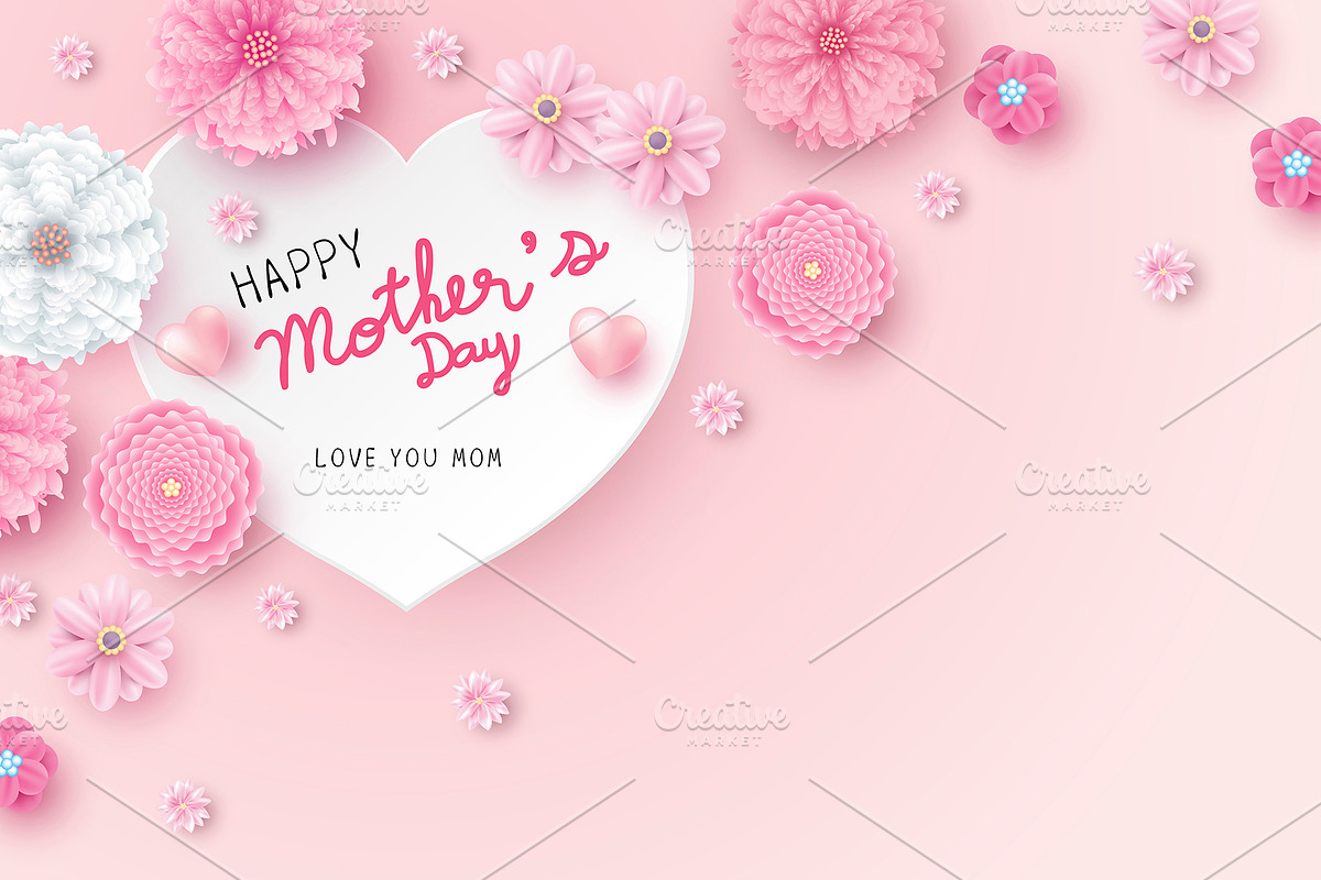 Mother's day card concept design in Illustrations - product preview 8