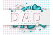 Fathers day greeting card.