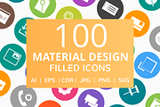 100 Material Design Filled Icons