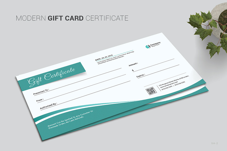 Gift Certificate in Card Templates - product preview 8