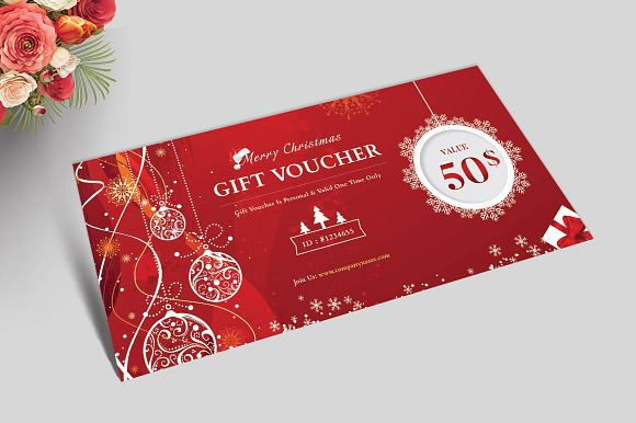 Christmas Gift Voucher in Card Templates - product preview 1