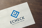 Echeck - Letter E Logo