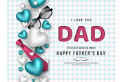 Fathers day greeting card.