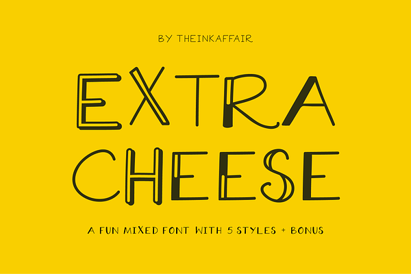 Extra Cheese Font Set - Only $5!