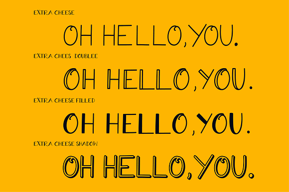 Extra Cheese Font Set - Only $5! in Sans-Serif Fonts - product preview 6