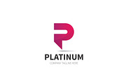 Platinum P Letter Logo