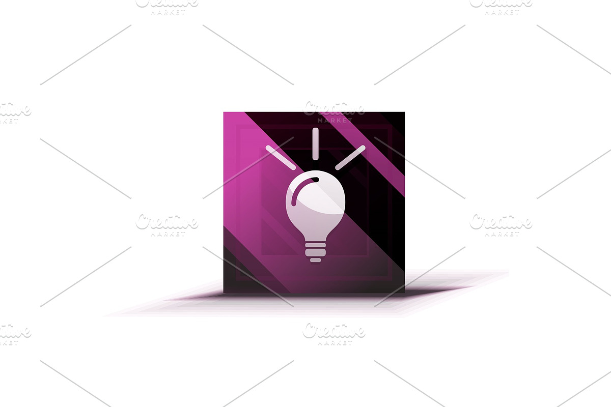 Light bulb, new idea concept web button in Illustrations - product preview 8