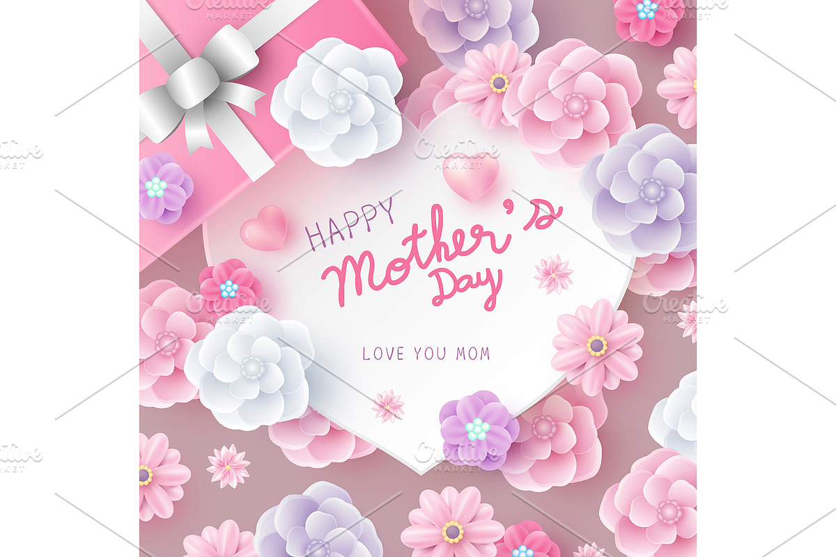 Mother's day card design in Illustrations - product preview 8