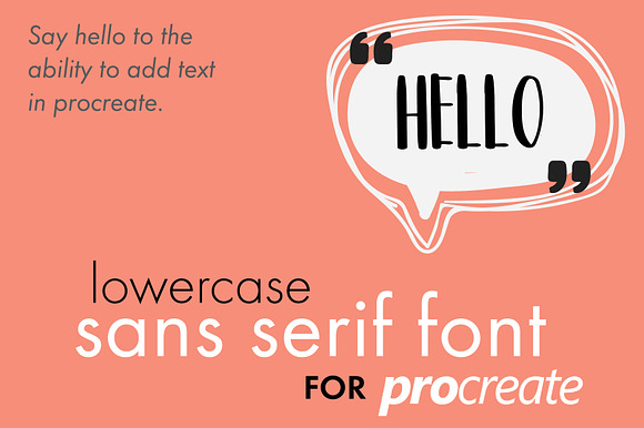 Procreate Sans Serif Type Kit 2 in Photoshop Brushes - product preview 1