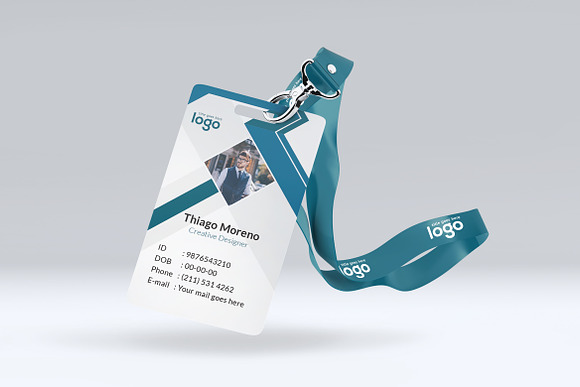 Abstract ID Card Design in Stationery Templates - product preview 4