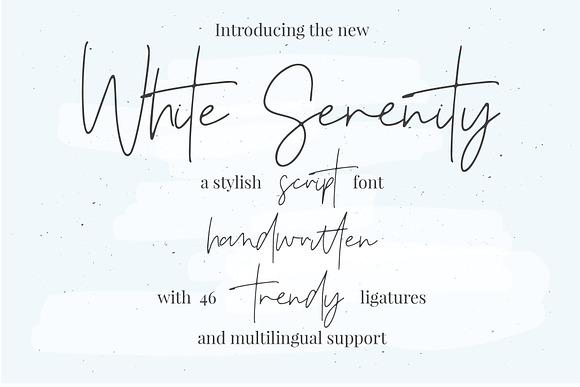 White Serenity Signature Font in Script Fonts - product preview 1