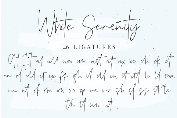White Serenity Signature Font in Script Fonts - product preview 10