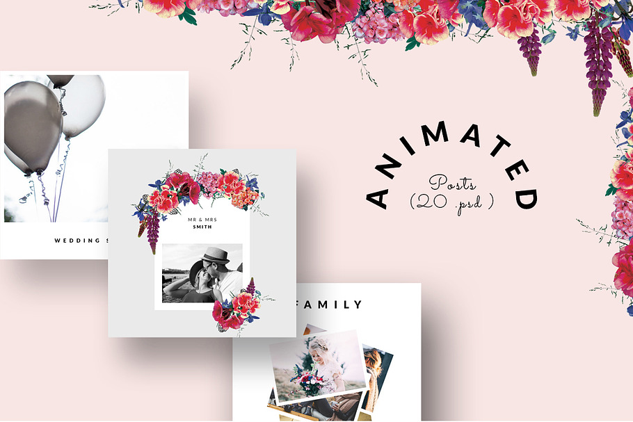 ANIMATED Instagram Posts - Wedding in Instagram Templates - product preview 8