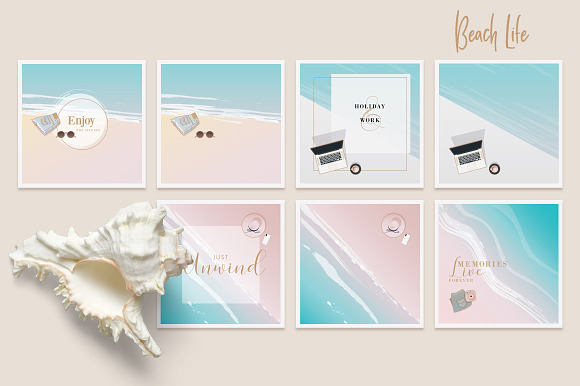 Summerish Illustrated Instagram Pack in Instagram Templates - product preview 1