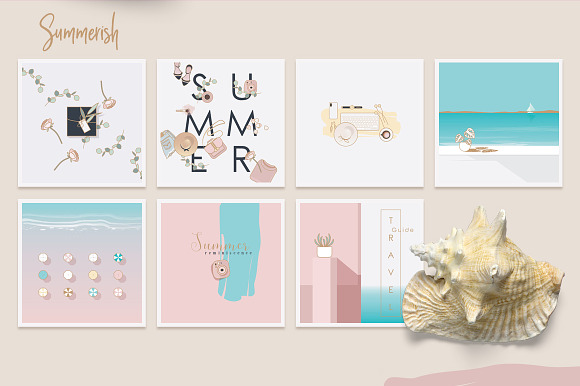 Summerish Illustrated Instagram Pack in Instagram Templates - product preview 6