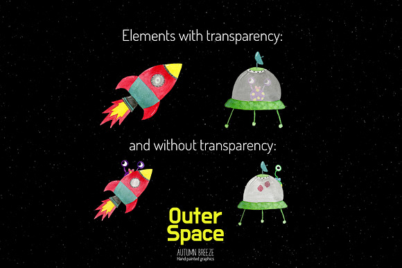 Outer Space Clipart in Illustrations - product preview 4