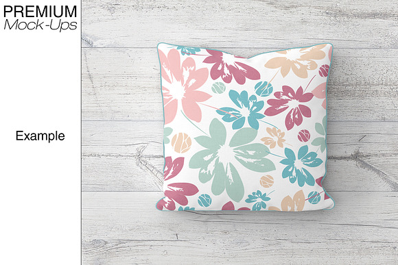 Bordered Square Pillow Mockup Pack in Product Mockups - product preview 12