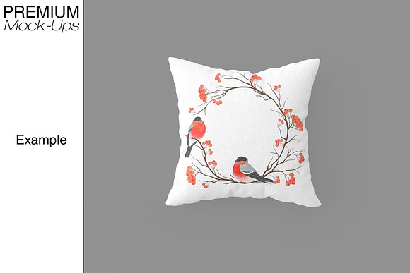Square Throw Pillow Mockup in Product Mockups - product preview 4