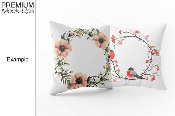 Square Throw Pillow Mockup in Product Mockups - product preview 10