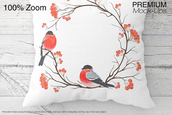 Square Throw Pillow Mockup in Product Mockups - product preview 11