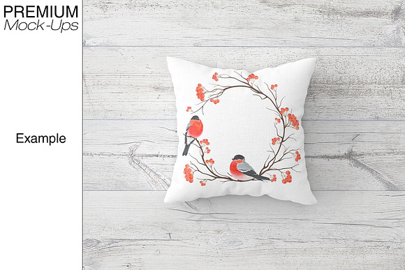 Square Throw Pillow Mockup in Product Mockups - product preview 12